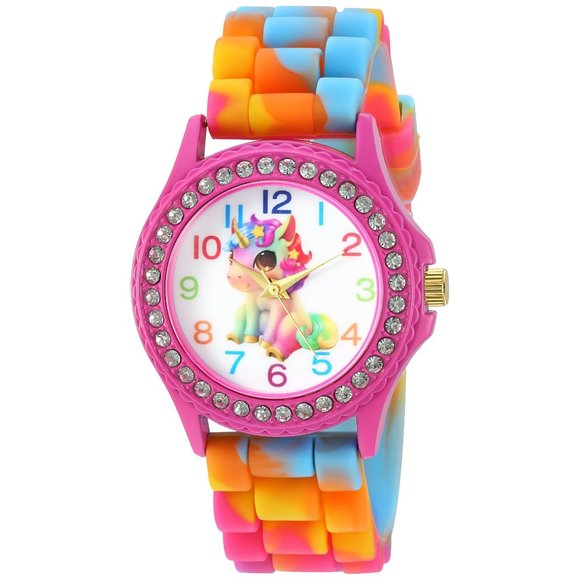 Girls Unicorn Gift Set Stones Watch & Drawstring Backpack. Choose From 3 Colors - Picture 2 of 16